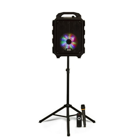 Acoustic Audio TG8LED Battery Powered Bluetooth LED Portable Party Speaker with Wireless Mic and