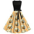 thumbnail image 1 of WILLBEST Vestidos Casuales para Mujer con Curvas Vestido Informal de Verano de Manga Corta con Cuello Redondo y Cinturón Extraíble con Estampado de Oktoberfest Grande, 1 of 2