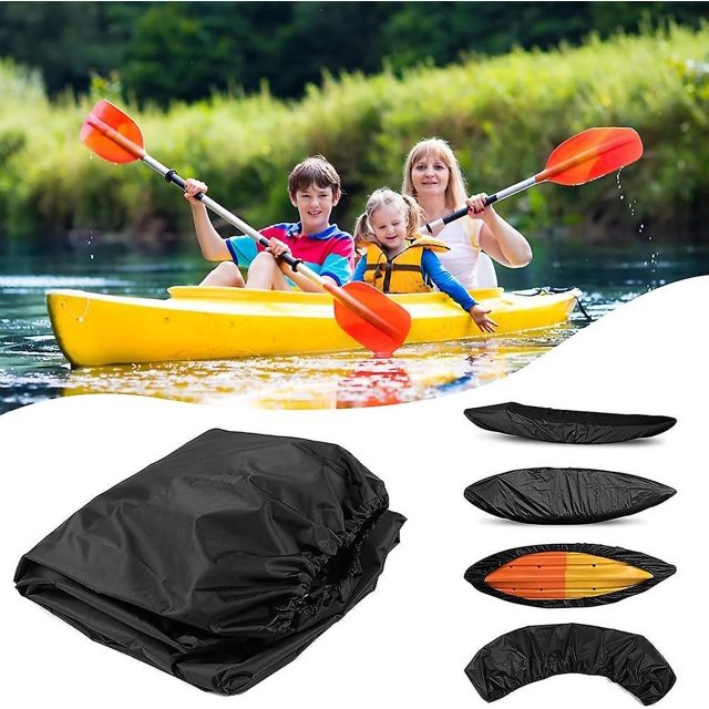 Funda de almacenamiento para kayak gris de 4,6 a 5 m, funda para kayak, canoa, barco, resistente al agua, al polvo, a los rayos UV, duradera, funda para kayak para interior y exterior