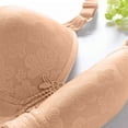 thumbnail image 6 of Amidoa Large Bust Womens Bras Beige Push-up Wire-Free Solid Full-Figure Bra Brasieres for Womens L（42/95C）, 6 of 6