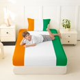 thumbnail image 4 of Manfei Flag Of Ivory Coast Twin Sheets,Orange White Green Bedding,3-Piece,1 Fitted Sheet and 1 Pillowcase, 4 of 6