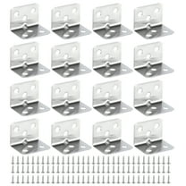 16Pack L Shape Corner Brace, 1.06"x1.06"x1.42" 90 Degree Right Angle Bracket with Screws (Silver)