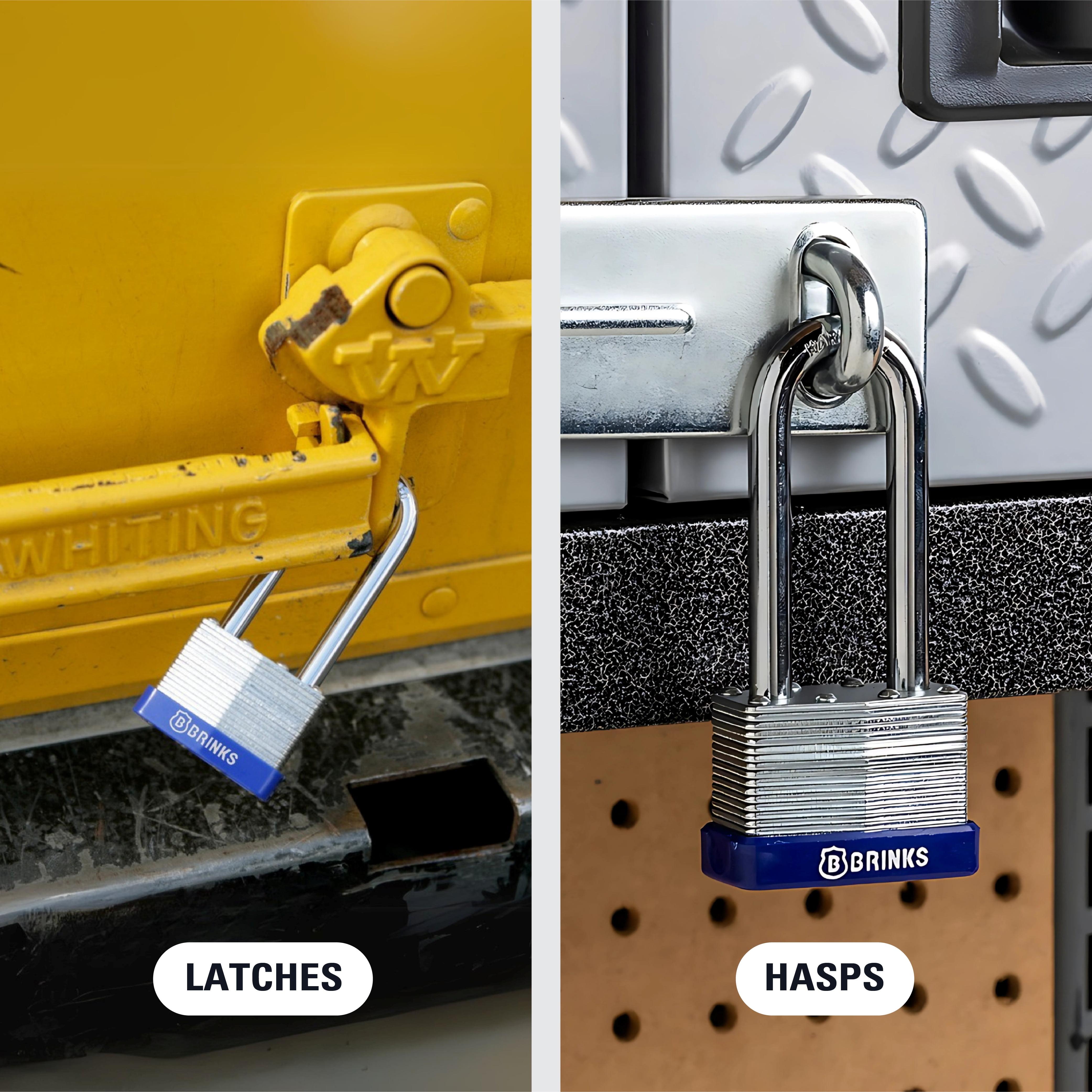 Brinks Laminated Steel 44mm Keyed Padlock with 2 1/2in Shackle
