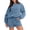 Navy 2 piece outfits for women, variant on Usmixi Tracksuits Set for Women Oversized Sweatshirt 2 Piece Outfit Women Casual Long Sleeve Round Neck Pullover Drawstring Shorts Sweatsuits Sets Workout Running Lounge Sets Under $10