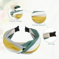 thumbnail image 4 of Unique Bargains Color Block Knotted Wide Headband Fashion Hair Accessories for Women Yellow Gray 1.57" Width, 4 of 7