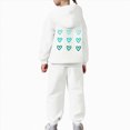 thumbnail image 7 of HCNTES Girls Clothes Toddler Outfits for Girls Sets Long Sleeve Solid Warm Hoodie Pullover Tops Pants Kids Sweat Suit Cute Girls' Fall Clothing Sets, 7 of 7