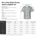 thumbnail image 4 of Fotbe Baby Elephant Giraffe Hawaiian Shirt for Men Unisex Summer Beach Casual Short Sleeve Cotton Linen Button Down Shirts-Medium, 4 of 5