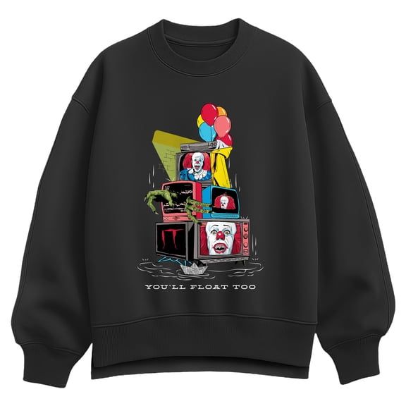 IT Movie - TV Stack Oversized Fleece Crew Sweatshirt