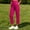 Hot Pink, variant on Khaki Pants Women Lounge Khaki Pants High Waisted Pants Full with Elastic Pocket Casual Black L