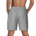 thumbnail image 4 of Uemuo Gray Plaid Pattern Mens Swim Trunks Quick Dry Board Shorts with Mesh Lining, Stretch Beach Shorts Quick Dry No-Chafing Board Shorts-3X-Large, 4 of 9