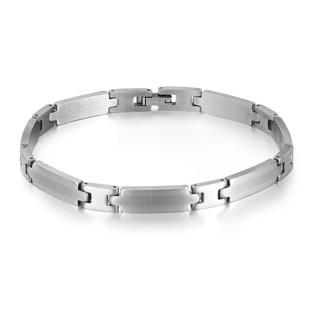 Pulsera rectangular minimalista de acero inoxidable para hombre