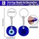 thumbnail image 2 of 20 piezas de dijes colgantes de ojo turco azul malvado CHAO llavero de vidrio amuleto para la suerte, 2 of 5