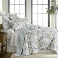 thumbnail image 3 of Levtex Home Ophelia 2-Pieces Spa Grey Cream Ochre Floral Quilt Bedding Sets, Euro Sham, 3 of 4