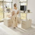 thumbnail image 2 of Stratus 60W Standing L Desk with Drawers in Natural Elm - Engineered Wood, 2 of 8