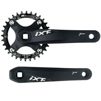 MTB Square Taper Crankset, Durable Aluminum Alloy Crank Arm Set with 32T Narrow Wide Chainring, 170mm/6.7" 104/64 BCD Mountain Bike Crankset