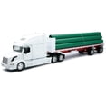thumbnail image 4 of Volvo VN-780 Truck with Flatbed Trailer and Long Pipes White "Long Haul Truckers" Series 1/32 Diecast Model by New Ray, 4 of 6