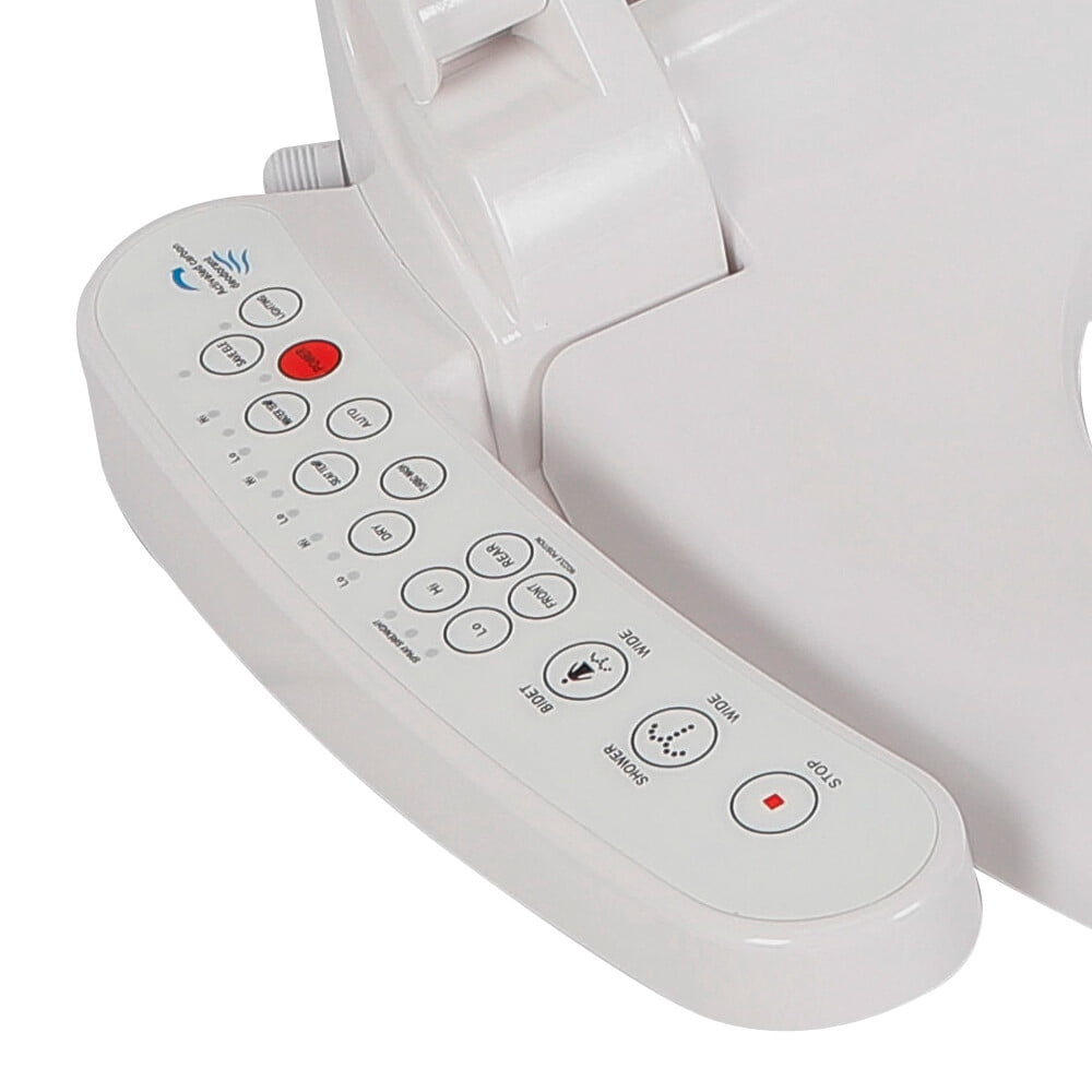 Heated Electric Bidet Toilet Seat with Dual Nozzles & Air Dryer