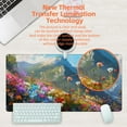 thumbnail image 4 of Large Gaming Mouse Pad for Desk, Watercolor Colorful Wildflowers Desk Mat, Flowers On Mountains Desk Pad, 31.5"x15.7" Extended Big Computer Mouse Pad with Non-Slip Base and Stitched Edge, 4 of 6