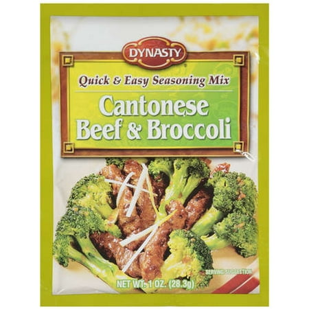 (4 Pack) Dynasty Cantonese Beef & Broccoli Seasoning Mix, 1
