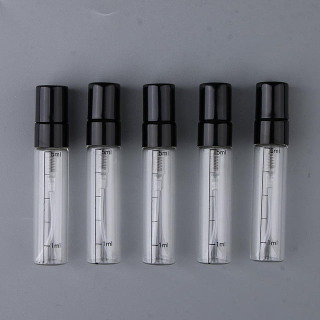5x Frascos de Bomba de Bolsillo de Botella de Perfume Portátil Recargable Vacíos Salvador Oro