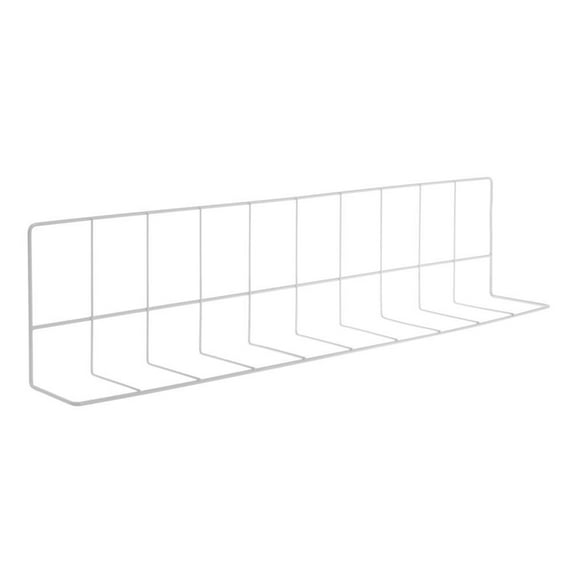HUBERT® L Shape Wire Fence Divider White Epoxy Coat - 24"L x 4" and 6" Sides