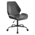 thumbnail image 1 of Scranton & Co Modern Office Chair in Black Faux Leather Titanium Base, 1 of 10