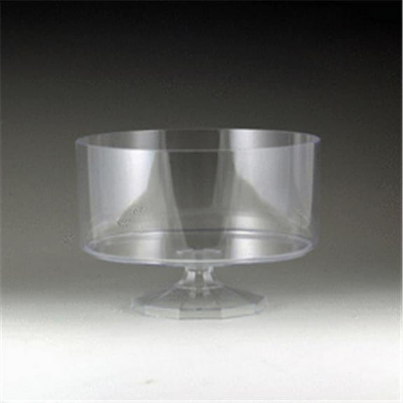 Crystalware Clear Plastic Decorative Trifle Bowl