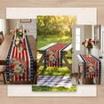 thumbnail image 6 of huayou 4th of July Tablecloth with Red White Blue Flag Bouquet Decoration, 250th Year Memorial Day Table Cover, for Party Camping Picnic Kitchen Table Indoor Outdoor Home Decor, 6 of 6