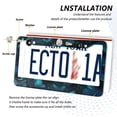 thumbnail image 3 of Aluminum License Plate Frame 2 Pack Car Exterior Accessory Car Tag Holder for Front Rear Plates Cars Decor Blue-green Butterfly Pattern, 3 of 7