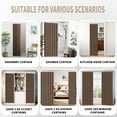 thumbnail image 5 of Vatge Door Curtains for Doorways - Brown Curtains for Closets Doors Privacy Room Divider for Room Separation,1 Panel with Tieback, W39 x L78, Brown, 5 of 12