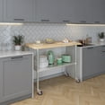 thumbnail image 6 of 24" x 48" Maple Wood Top Work Table with Adjustable Undershelf and Wheels, 6 of 9
