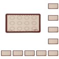 thumbnail image 2 of Cateissary Práctico accesorio de utensilios de cocina para horno, fácil de usar con escala de tamaño, revestimiento de lámina para horno 30x21cm 10Conjunto, 2 of 6