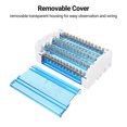 thumbnail image 3 of Terminal Block Junction Box 4-Level Single Phase Junction Case 415 Terminal Distribution Box Din Rail Terminal Case with Transparent Cover Distribution Protection Box, 3 of 8