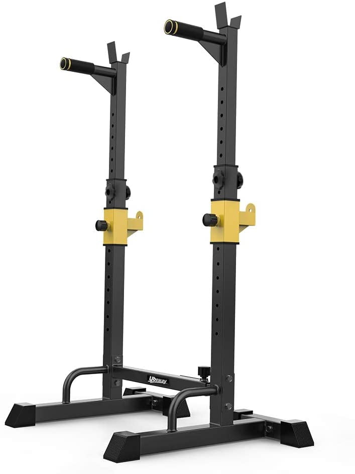 Details about   Adjustable Portable Squat Power Rack Weight Bench Press Barbell Stand 550lbs 2pc 