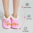 thumbnail image 2 of G&Y Women's Slipper Socks - Animal Pairable, Non-Slip Fuzzy Slipper Socks, Pink, M, 2 of 6