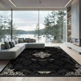 thumbnail image 2 of ODIKA 6'x9' Washable Area Rug Non-Slip, Chair-Friendly, Boho Academia Goth Centerpiece Symmetrical Motif Traction Gothic for Dining Room, Under Table, Office Décor, 2 of 7