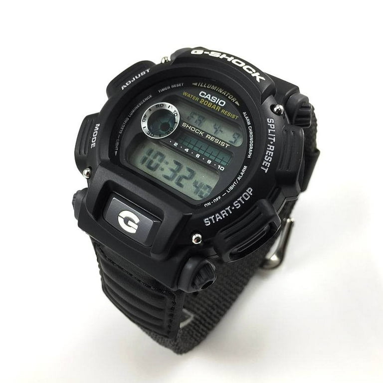 Casio Men's Digital Black and Grey Nylon Strap G-Shock Watch