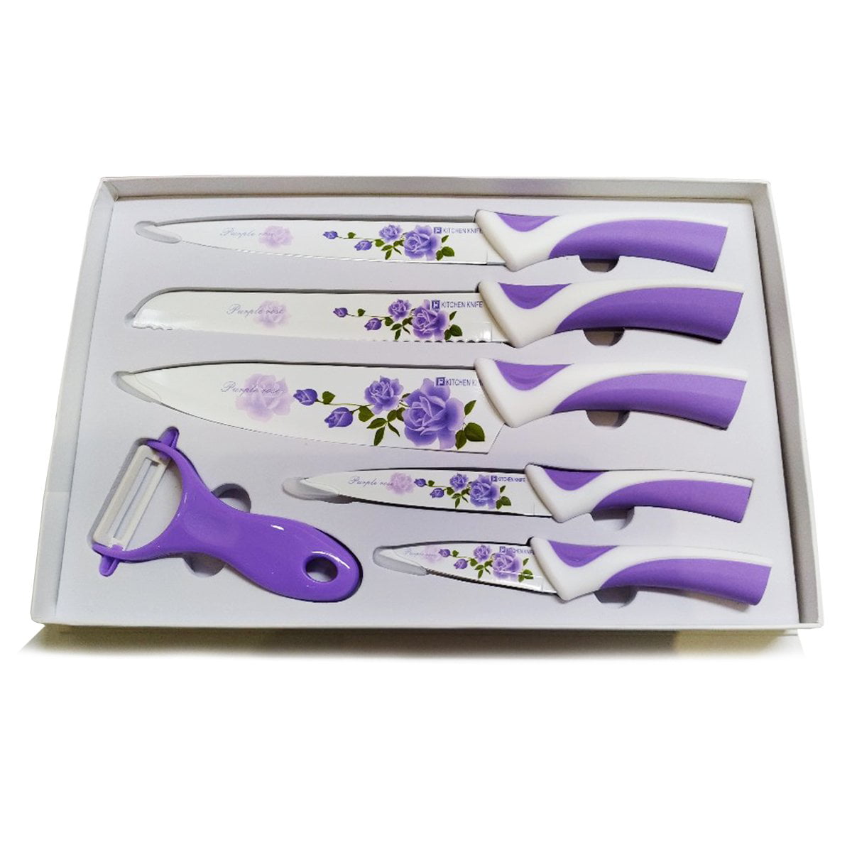 AOKEDA Knife Set for Kitchen with Block, Classic 6-Piece Sets