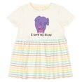 thumbnail image 3 of Inktastic I Love My Sissy Elephant Purple Pink Girls Baby Dress, 3 of 5