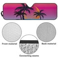 thumbnail image 5 of Uorisanigo Windshield Sun Shade Compatible with Jeep Wrangler 1997-2018, Foldable Sunset Palm Tree Front Sunshade Blocks UV Rays and Heat, Sun Shade Shield Compatible with Wrangler JK JKU TJ, 5 of 7