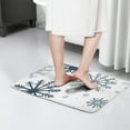 thumbnail image 4 of Blue Christmas Snowflake Pattern Flannel Non Slip Door Rugs,Washable Door Mats Indoor,Decorative Door Mats,Dirt-Resistant and Absorbent Doormat for Entrance,Bedroom,Kitchen,Bathroom,31.5x17in(80x43cm), 4 of 4