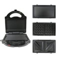 thumbnail image 2 of Total Chef 4-in-1 Waffle Maker, Indoor Grill, Sandwich Maker, Panini Press, Electric Griddle, Toaster, Removable Non-Stick Cast Iron Plates, Perfect for Grilled Cheese, Breakfast, Omelets, 2 of 8