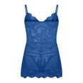 thumbnail image 3 of Aofany Sexy Sleepwear Womens Cami Chemise Nightgown Full Slip Lace Lounge Dress, 3 of 7