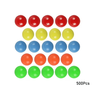 BESTSKY 500 Pcs Plastic Ball Pit Balls,Colorful DIY Mini Beads for Crafts,Safe Non-Toxic Plastic Balls for Ball Pit,Multicolor