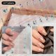 thumbnail image 1 of Pegatinas de uñas sin hornear con diseño de purpurina rosa, adhesivo de Color sólido de estilo francés, cubierta completa, deslizador de tira de uñas, calcomanías de manicura DIY, 1 of 7