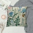 thumbnail image 2 of ARISTURING  Spring Pillow Covers Blue Teal Wild Flower Plant Throw Pillows Case,Seasonal Floral Outdoor Decorative Square Farmhouse Decor Cushion Covers for Home Sofa Bed Couch, 2 of 5