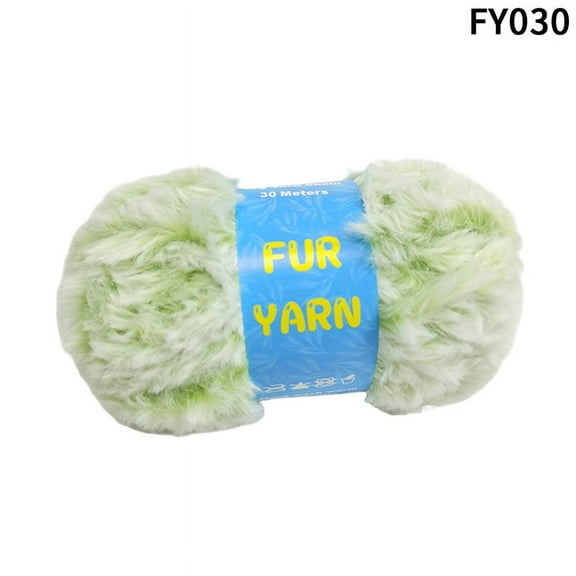 NAMZI 2 Pack (100G) Chunky Chenille Yarn, Soft Fluffy Yarn for Crocheting & Hand Knitting-Flower Green