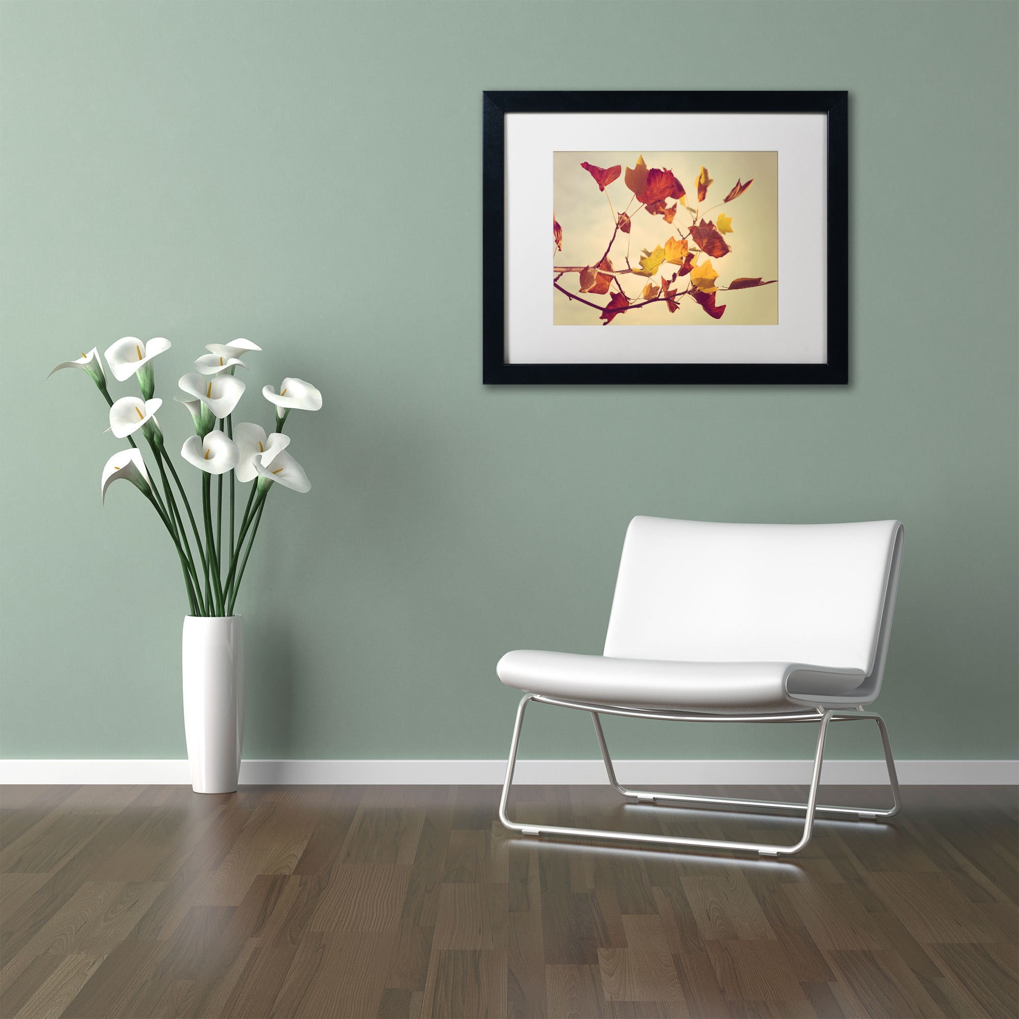 Trademark Fine Art "Still Fall" Canvas Art by Philippe Sainte-Laudy, White Matte, Black Frame