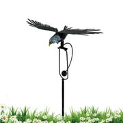 Exquisite Metal Garden Yard Decor: Owl-Eagle Pile Lawn Windmill Stake, Artistic