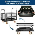 thumbnail image 6 of Platform Truck Cart with Cage, 1800Lbs Capacity Push Hand Truck Dolly Cart, Multipurpose 6 in1 Foldable Flatbed Cart with 4 Wheels for Grocery, Warehouse, Garage and Laundry, 6 of 7